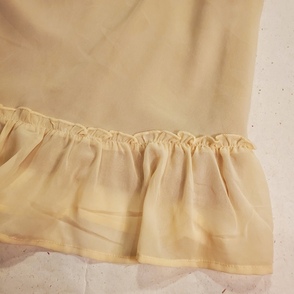 Wet Seal Boho Dress Ruffle Tiered Sleeveless Cream babydoll dress Medium - Picture 7 of 13